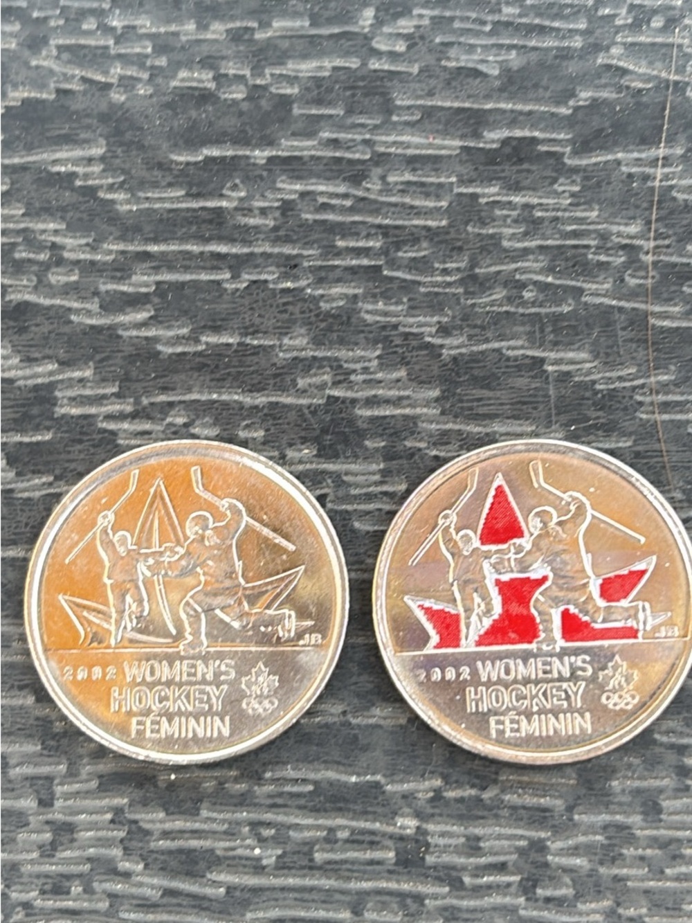 Men's Coin-Themed Accessory — Silver Tone with Red Accent